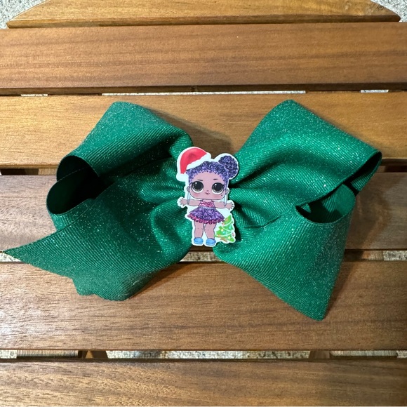 NWOT Handmade Christmas Hair Bow/ 2pc / L.O.L Surprise - Picture 7 of 9